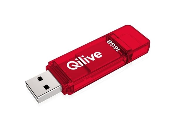 Qilive Q.8391, 16 GB, USB A-tyyppi, 2.0, 15 MB/s, Suojus, Punainen Qilive Q.8391, 16 GB, USB A-tyyppi, 2.0, 15 MB/s, Suojus, Punainen