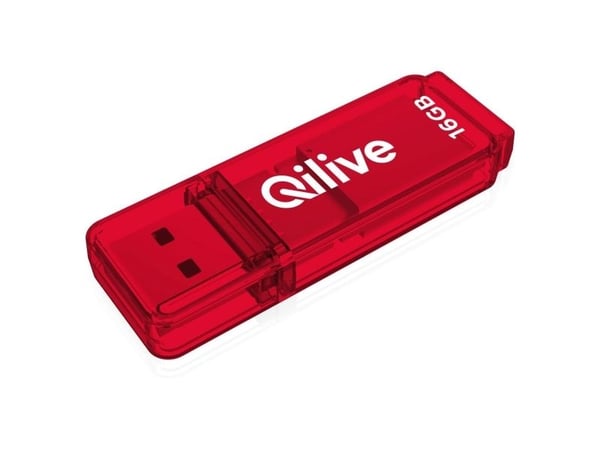 Qilive Q.8391, 16 GB, USB A-tyyppi, 2.0, 15 MB/s, Suojus, Punainen