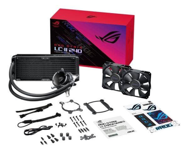 ASUS ROG STRIX LC II 240 - Væskekjølesystem for prosessor - Radiatorstørrelse: 240 mm - (for: AM4, TR4, LGA1200, LGA1700, AM5, LGA115x Socket) - ko...
