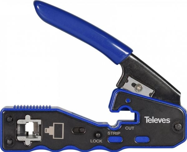 Televes RJ45-liittimen puristuskone, jossa on automaattinen leikkaus Televes 209802