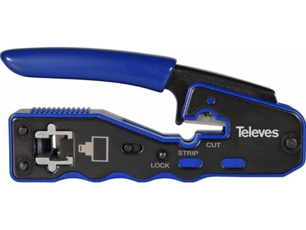 Televes RJ45-liittimen puristuskone, jossa on automaattinen leikkaus Televes 209802
