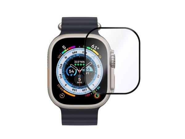 FIXED Armor - Skjermbeskyttelse for smart armbåndsur - 2.5D - glass - rammefarge svart - for Apple Watch (49 mm)
