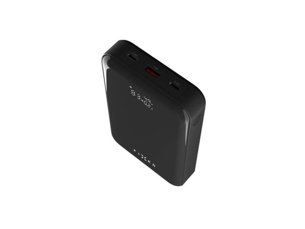 FIXED Zen 20 Pro - Strømbank - 20000 mAh - 74 Wh - 130 watt - 5 A - PD 3.0 - 3 utgangskontakter (2 x USB-C, USB-type A) - på kabel: USB-C - svart, grå