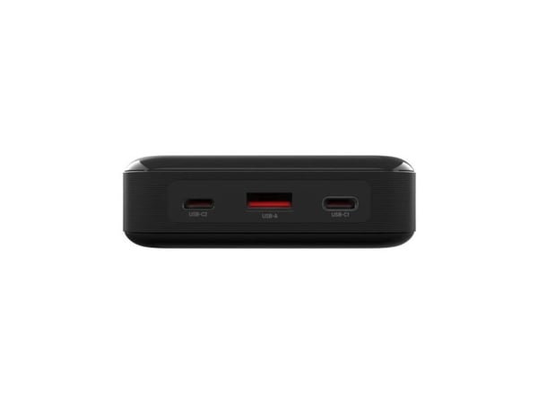 FIXED Zen 20 Pro - Strømbank - 20000 mAh - 74 Wh - 130 watt - 5 A - PD 3.0 - 3 utgangskontakter (2 x USB-C, USB-type A) - på kabel: USB-C - svart, grå
