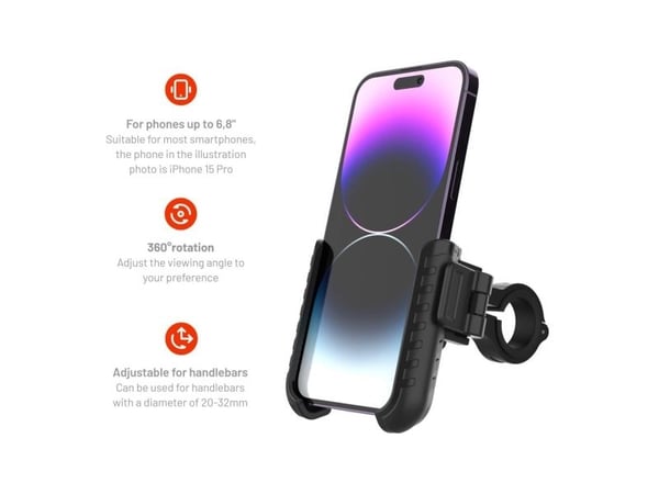 Fast FIXED Bikee Plus sykkeltelefonholder svart