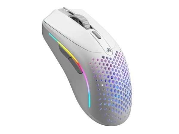 Glorious Gaming Model O 2 Mini Wireless, Høyre hendt, Optisk, RF trådløs + Bluetooth, 26000 DPI, Hvit