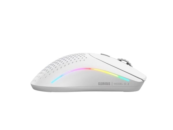 Glorious Gaming Model O 2 Mini Wireless, Høyre hendt, Optisk, RF trådløs + Bluetooth, 26000 DPI, Hvit
