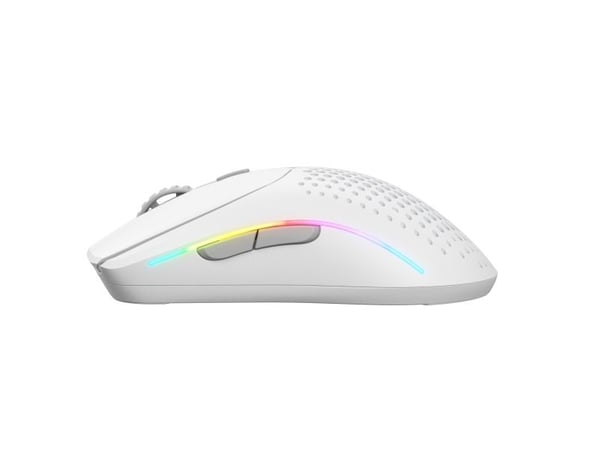 Glorious Gaming Model O 2 Mini Wireless, Høyre hendt, Optisk, RF trådløs + Bluetooth, 26000 DPI, Hvit