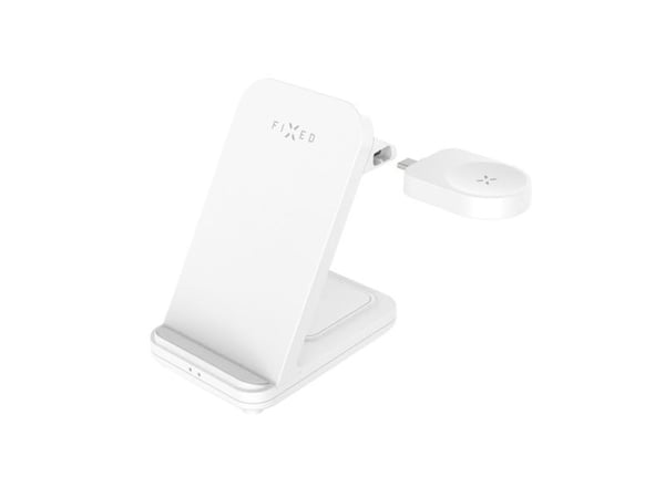 FIXED Powerstation - Trådløst ladestativ - 15 watt - hvit