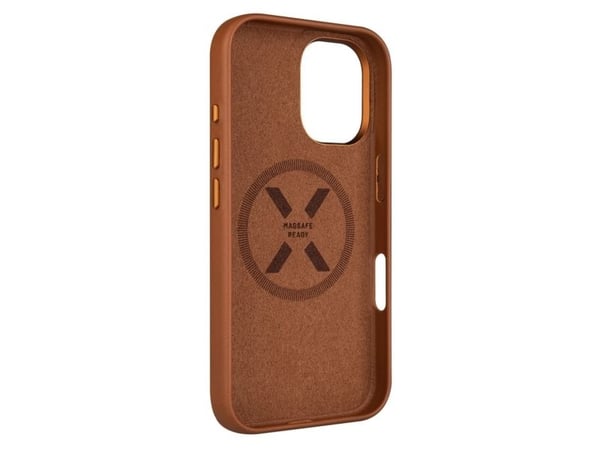 FIXED MagLeather, Suojus, Apple, iPhone 16, 15,5 cm (6.1"), Ruskea