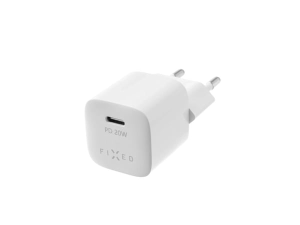 FIXED - Strømadapter - travel - 20 watt - PD 3.0 (USB-C) - på kabel: USB-C - hvit