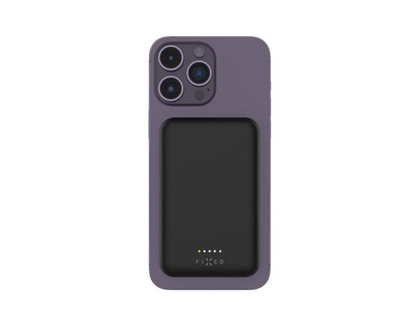 FIXED MagZen - 2. generasjon - trådløs nødlader - Li-pol - 10000 mAh - 38 Wh - 20 watt - 3 A - PD 3.0 (USB-C) - svart