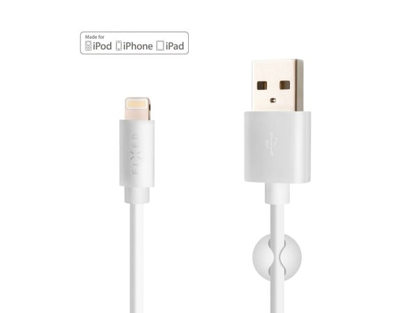 FIXED FIXD-UL2M-WH, 2 m, Lightning, USB C, Uros, Uros, Valkoinen