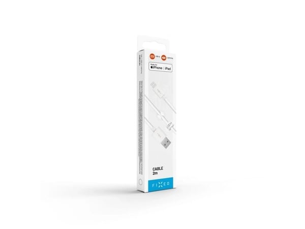 FIXED FIXD-UL2M-WH, 2 m, Lightning, USB C, Uros, Uros, Valkoinen
