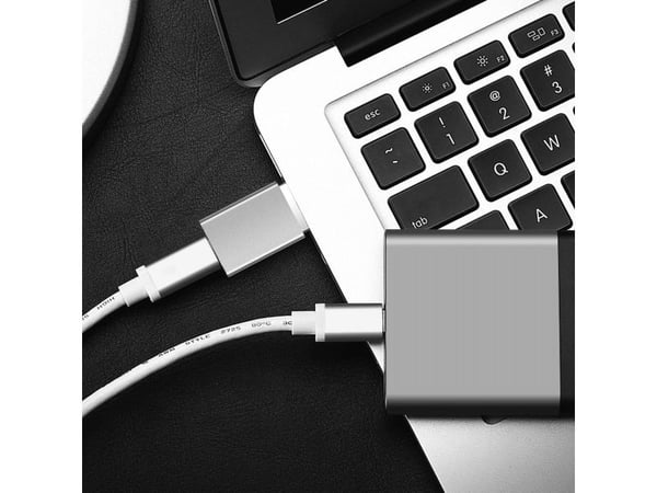 FIXED FIXA-CU-GR, USB-A, USB-C, Grå