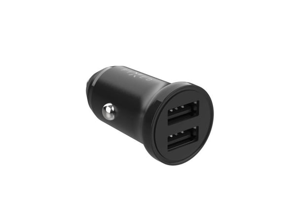 FIXED - Bilstrømadapter - 15 watt - 3 A - 2 utgangskontakter (USB) - svart