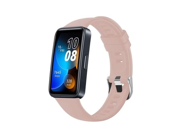 FIXED älykellon silikonirengas, Huawei Band 8 / 9, vaaleanpunainen