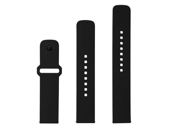 FIXED - Klokkestropp for smart armbåndsur - silicone, quick release, 20 mm - 160-235 mm - svart - for Amazfit GTS 4; Garmin epix Pro; Venu Sq 2; Ni...