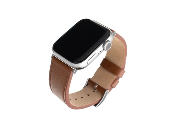 FIXED - Klokkestropp for smart armbåndsur - lær - 165 - 215 mm - brun - for Apple Watch (42 mm, 44 mm, 45 mm, 46 mm, 49 mm)
