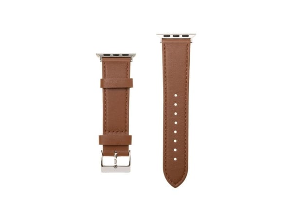 FIXED - Klokkestropp for smart armbåndsur - lær - 165 - 215 mm - brun - for Apple Watch (42 mm, 44 mm, 45 mm, 46 mm, 49 mm)
