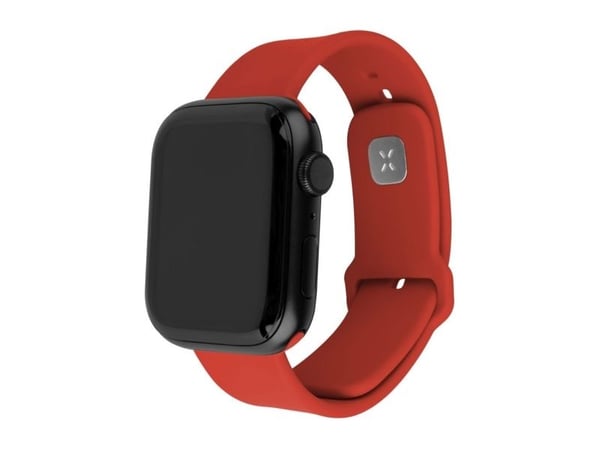 FIXED - Klokkestropp for smart armbåndsur - silicone, 42/44/45/46 mm - rød - for Apple Watch Ultra, Ultra 2