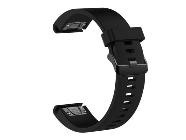 FIXED Silikonihihna Garmin QuickFit Silikonihihna 20mm musta
