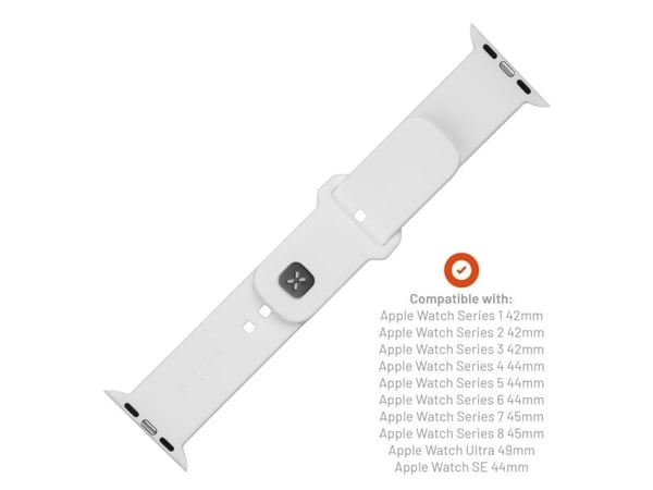 Fast FAST Silikon Sporty Strap - silikonrem for Apple Watch Ultra/Ultra 2 49mm hvit - Sikkerhetsgaranti. Enkle avdrag. Gratis frakt fra PLN 170.