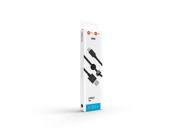FIXED FIXD-UC-BK, 1 m, USB A, USB C, USB 2.0, 4,8 Gbit/s, Svart