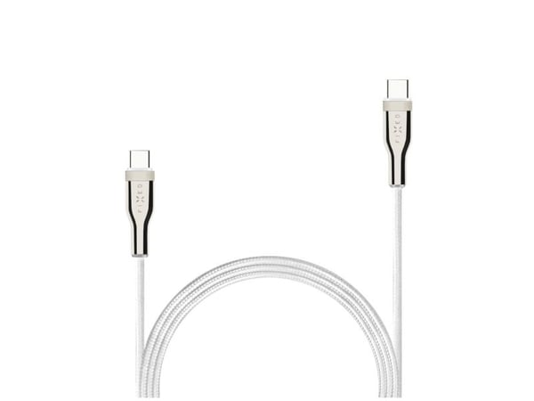 FIXED FIXDB-CC12-WH, 1,2 m, USB C, USB C, USB 2.0, 4,8 Gbit/s, Valkoinen