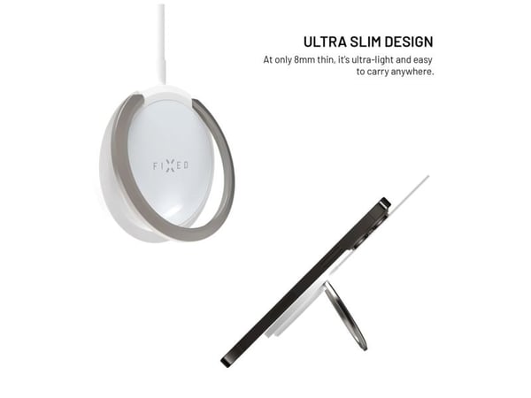 FIXED MagPad - Trådløst ladestativ - 15 watt - 2 A - hvit