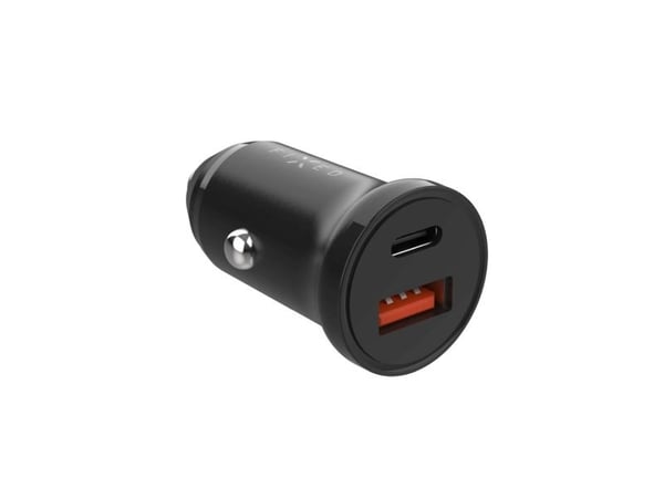 FIXED - Bilstrømadapter - 20 watt - PD 3.0 - 2 utgangskontakter (USB-C, USB) - svart