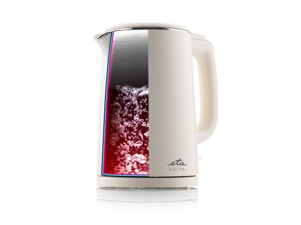 Eta Edita 8595 90010, 1,5 L, 2200 W, Beige, Rustfritt stål, Vannmåler, Overopphetingsbeskyttelse