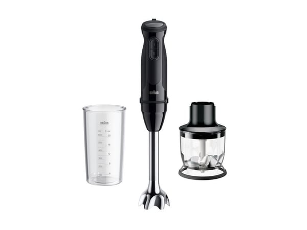 Braun MultiQuick 3 MQ30201M Stavmikser, Stav Mikser, 0,6 l, 900 W, Svart, Satin Stål