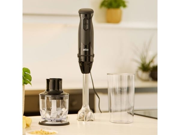 Braun MultiQuick 3 MQ30201M Stavmikser, Stav Mikser, 0,6 l, 900 W, Svart, Satin Stål