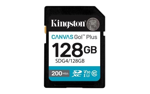 Kingston Canvas Go! Plus - Flashminnekort - 128 GB - Video Class V30 / UHS-I U3 / Class10 - SDXC UHS-I