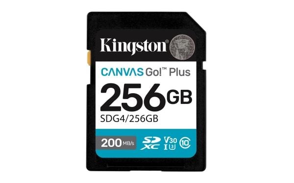 Kingston Canvas Go! Plus - Flashminnekort - 256 GB - Video Class V30 / UHS-I U3 / Class10 - SDXC UHS-I