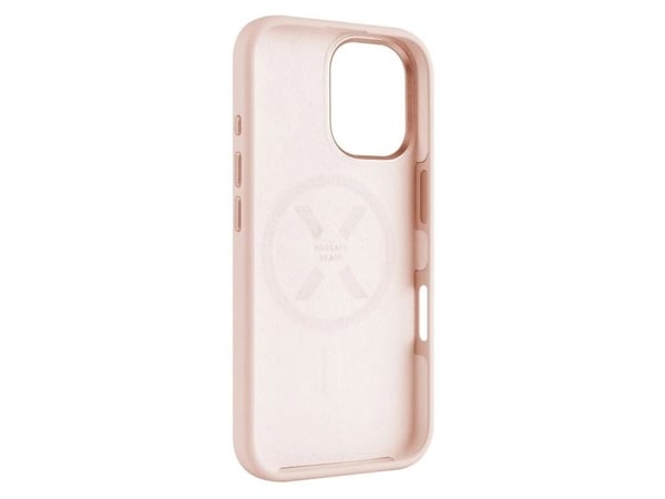 Fixed MagFlow - Baksidedeksel for mobiltelefon - MagSafe-samsvar - væskesilikon - rosa - for Apple iPhone 16