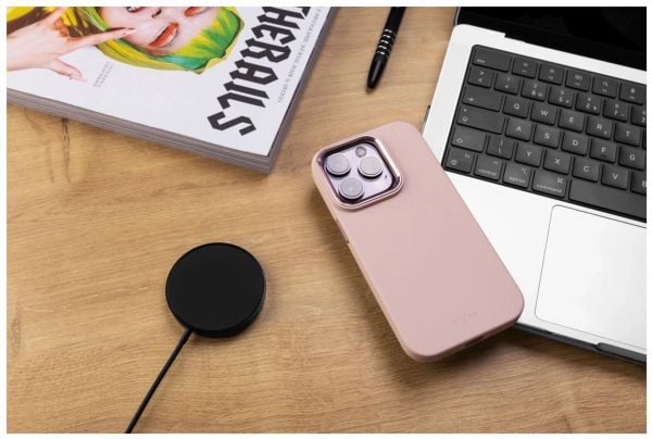 Fixed MagFlow - Baksidedeksel for mobiltelefon - MagSafe-samsvar - væskesilikon - rosa - for Apple iPhone 16