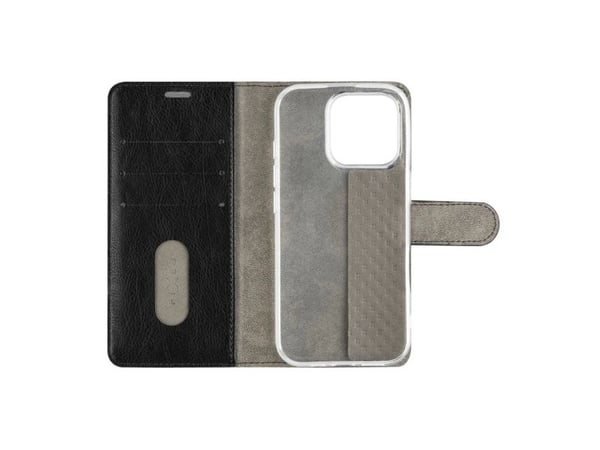 FIXED Opus - Lommebok for mobiltelefon - syntetisk skinn - svart - for Apple iPhone 16 Pro