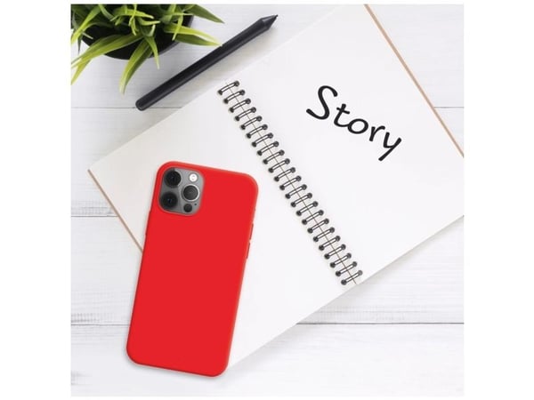 Fixed Story - Baksidedeksel for mobiltelefon - gummiert - rød - for Apple iPhone 16 Plus