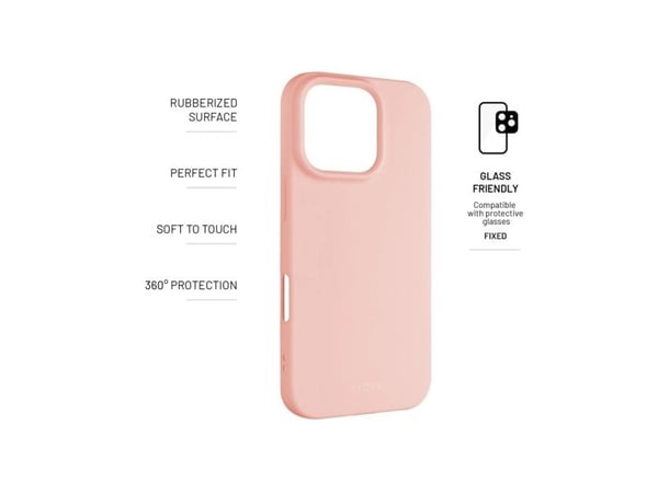 Fixed Story - Baksidedeksel for mobiltelefon - bløt gummi - rosa - for Apple iPhone 16 Pro