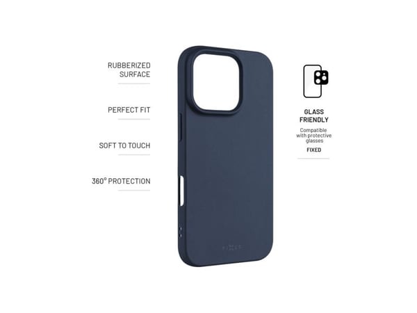 Fixed Story - Baksidedeksel for mobiltelefon - bløt gummi - blå - for Apple iPhone 16 Pro