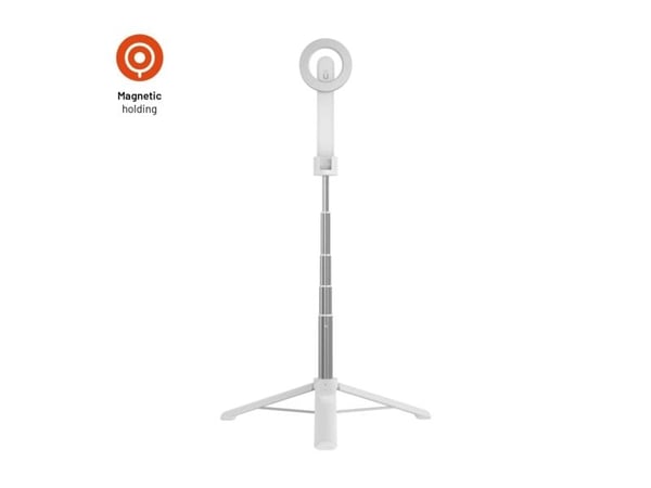 FIXED FIXSN-M-WH Selfie stick Hvid Bluetooth , Integreret stativ