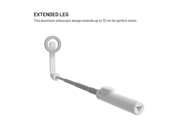 FIXED FIXSN-M-WH Selfie stick Hvid Bluetooth , Integreret stativ