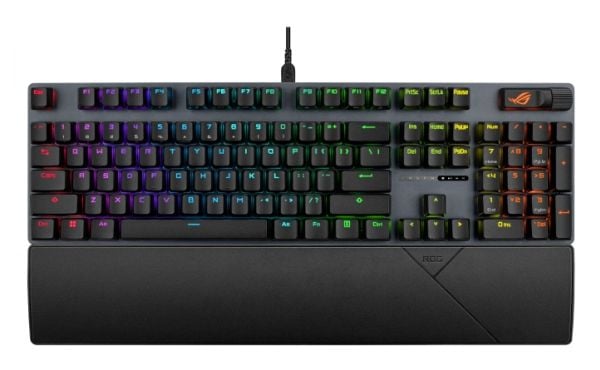 ASUS ROG Strix Scope II X, Full størrelse (100 og), Koblet med ledninger (ikke trådløs), USB, Mekanisk nøkkelbryter, RGB LED, Sort