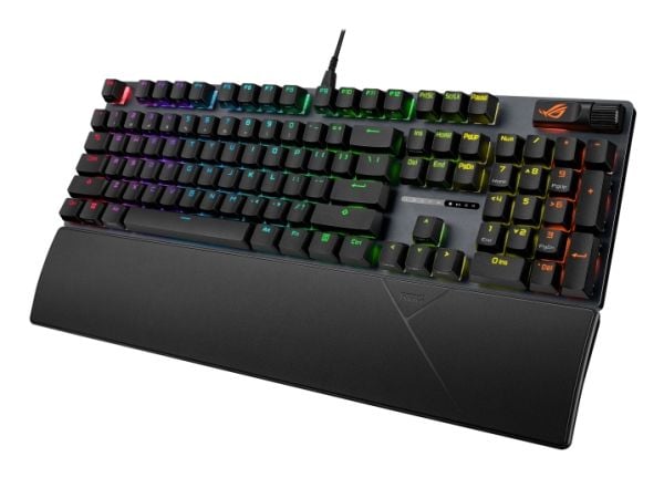 ASUS ROG Strix Scope II X, Full størrelse (100 og), Koblet med ledninger (ikke trådløs), USB, Mekanisk nøkkelbryter, RGB LED, Sort