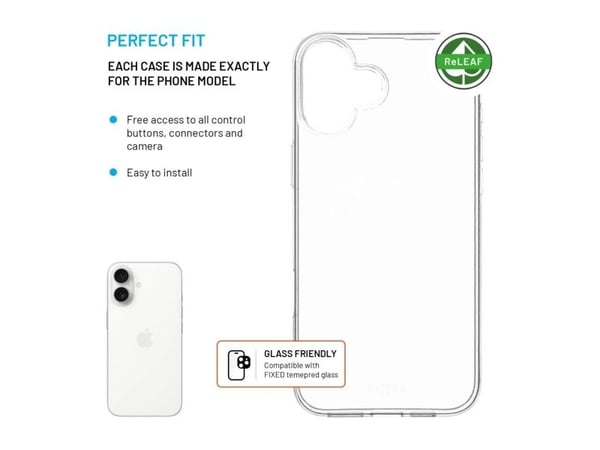 FIXED ReStory, Suojus, Apple, iPhone 16 Plus, 17 cm (6.7"), Läpinäkyvä