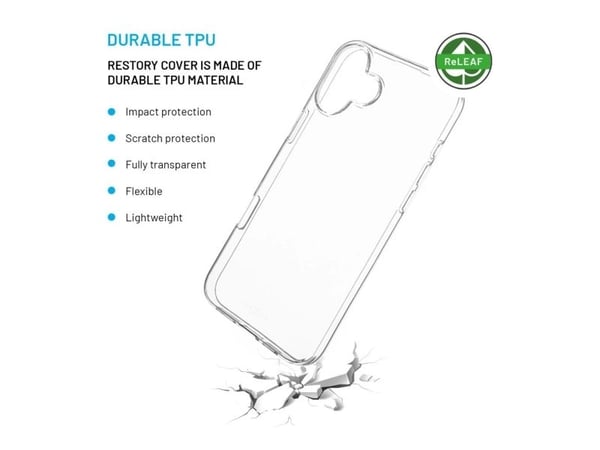 FIXED ReStory, Suojus, Apple, iPhone 16 Plus, 17 cm (6.7"), Läpinäkyvä