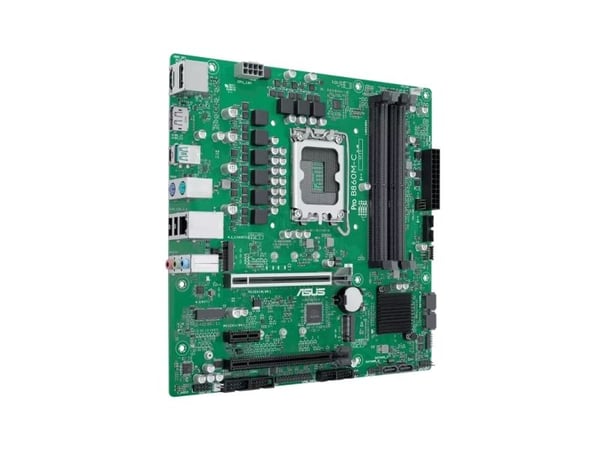 ASUS PRO B860M-C-CSM - Hovedkort - micro ATX - LGA1851-sokkel - B860 Chipset - USB-C 3.2 Gen 1, USB 3.2 Gen 1, USB 3.2 Gen 2 - Gigabit LAN - innbyg...