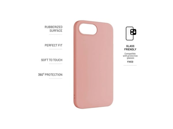 Etui med korrigert historie | Bakdeksel | Apple | iPhone 16e | Gummi | Rosa